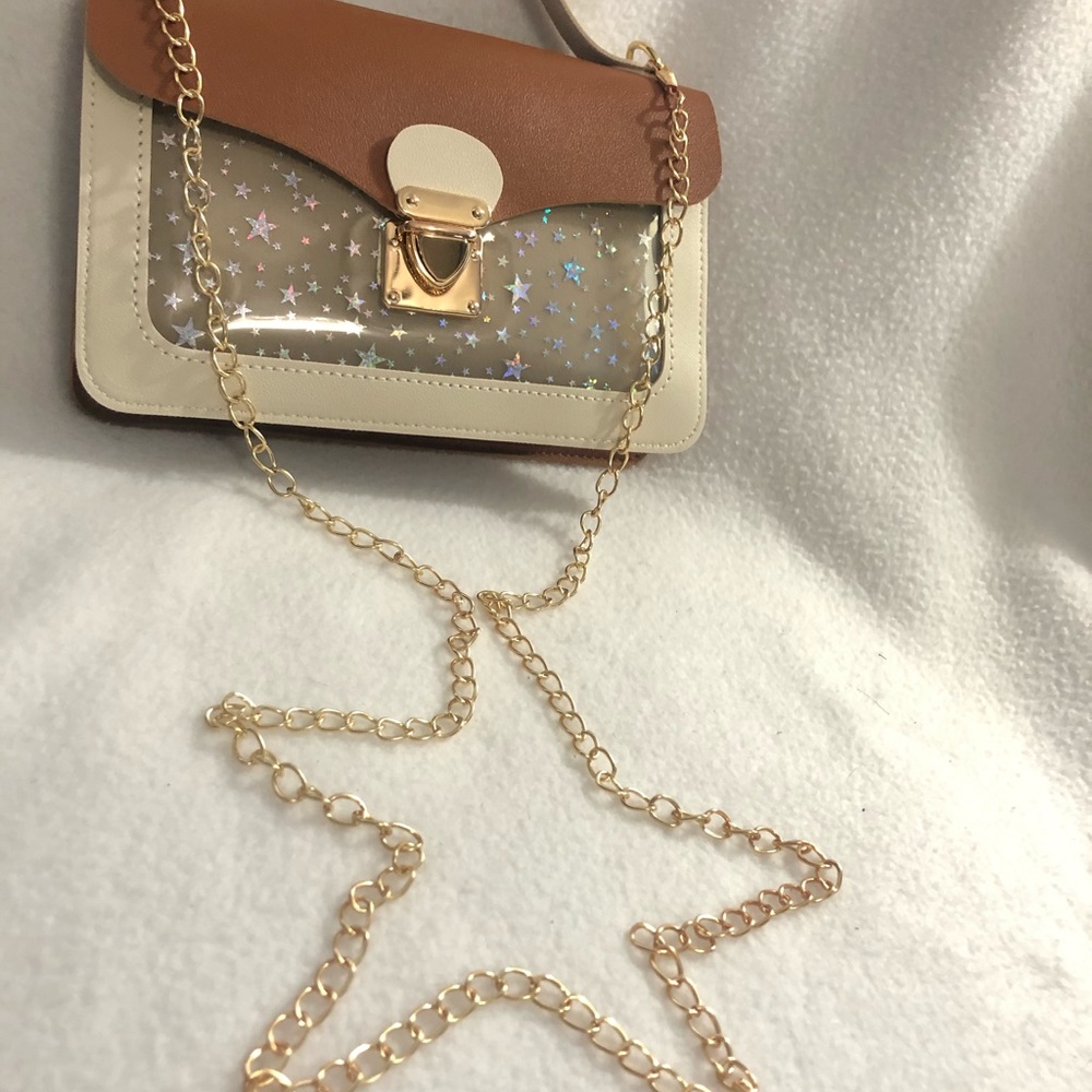 Starry brown mini purse